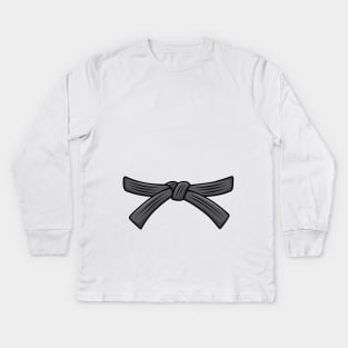 Black belt Karate Dan Wado Goju Shotokan Shito Kyokushin ryu Kids Long Sleeve T-Shirt